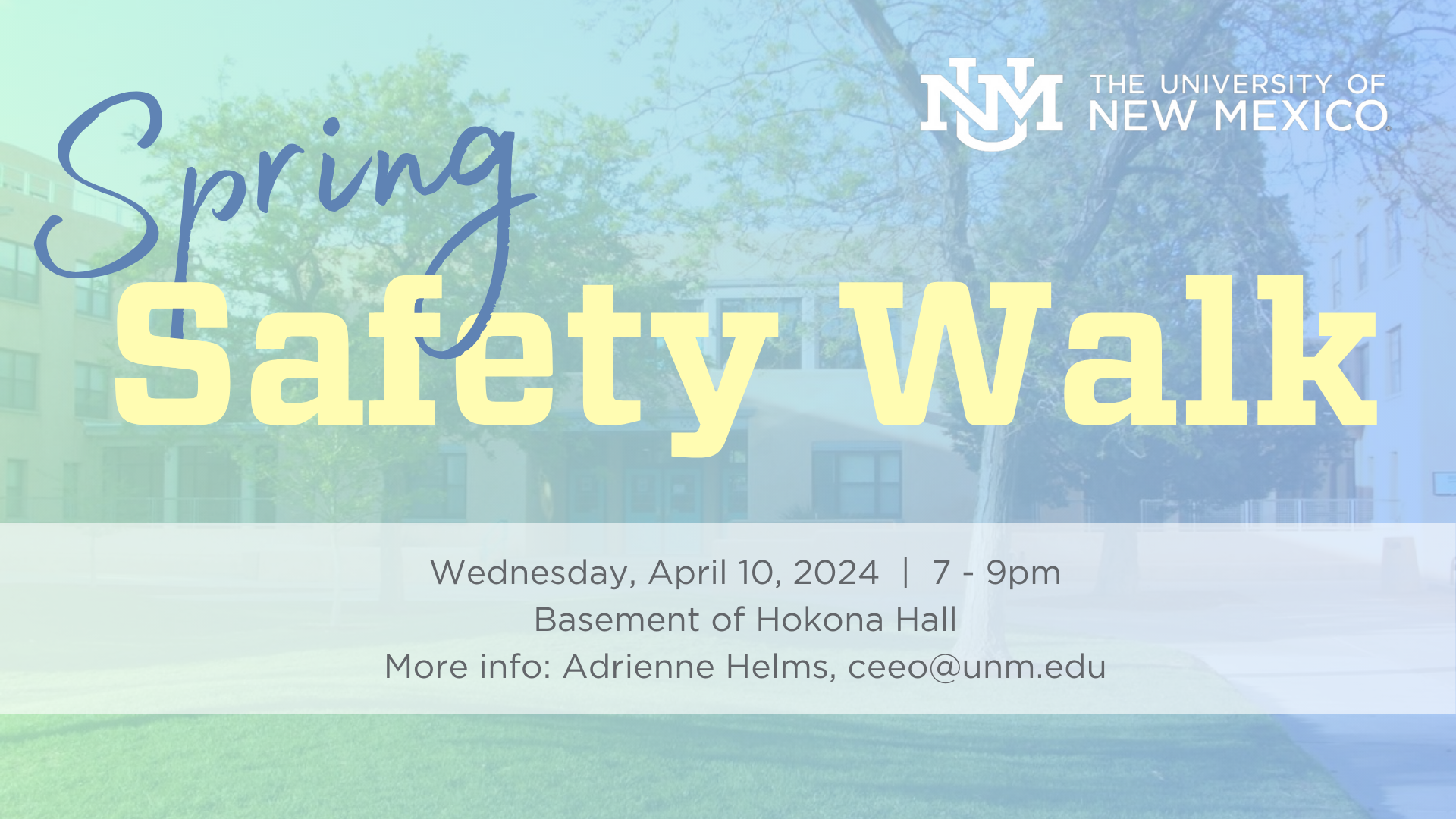 large image with details about spring safety walk